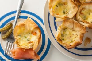 Mini Salmon Filo Quiches
