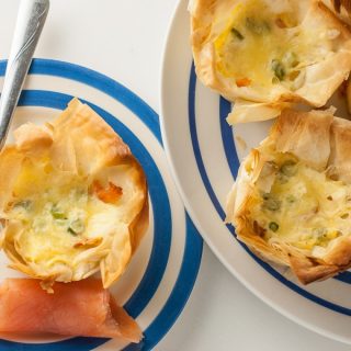 Mini Salmon Filo Quiches