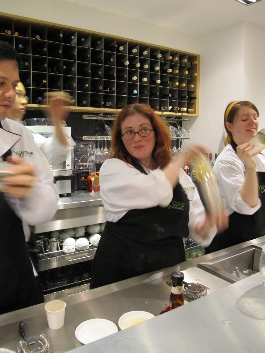 Cocktail shaking demonstration